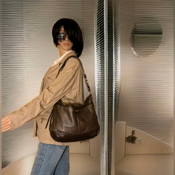 Coach Bag 19726 Beautiful Vintage Mahogany Brown Leather Bag Excellent Condition - Picture 12 of 13